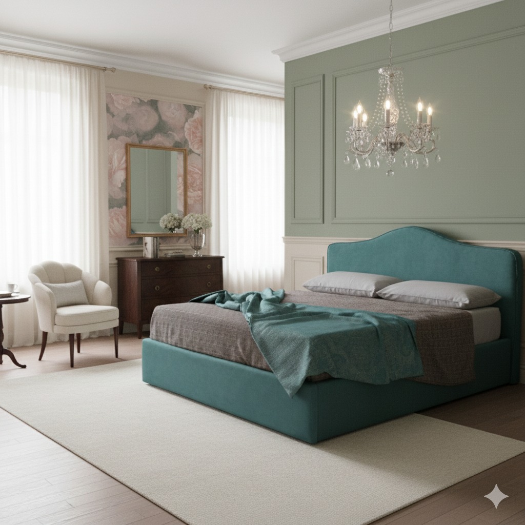 Letto NIZZA, interamente sfoderabile, con rete a doghe munita di doppio sostegno centrale. Disponibile con o senza box contenitore ed in diversi colori e misure.